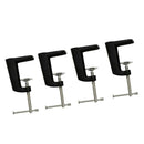 4pcs 0-56mm Range Adjustable Arm Desk Clamp Table Lamp Clip Holder Stand