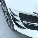 6Pcs Car Decoration Crescent Increased Front Bumper Lip Splitter black