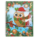 DIY Christmas Owl Special Shaped Diamond Painting 50 Pages A4 Notebook Gift