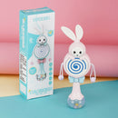 Musical Flashing Baby Rattles Hand Bells Rabbit Educational Toys (Pink) A