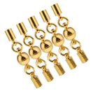 5 Pieces Magnetic Clasps with Two Bells for DIY Necklace Bracelet Connector