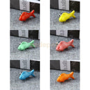 6 Colors Ceramic Carp Fish Style Door Knob Cabinet Drawer Locker Pull Handle DIY