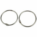 40 Pcs Staple Book Binder 45mm Outer Diameter Loose Leaf Ring Keychain H8S5