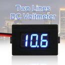 0.36inch LED Digital Voltmeter DC 4.5-30V Two Line Volt Meter(Blue)