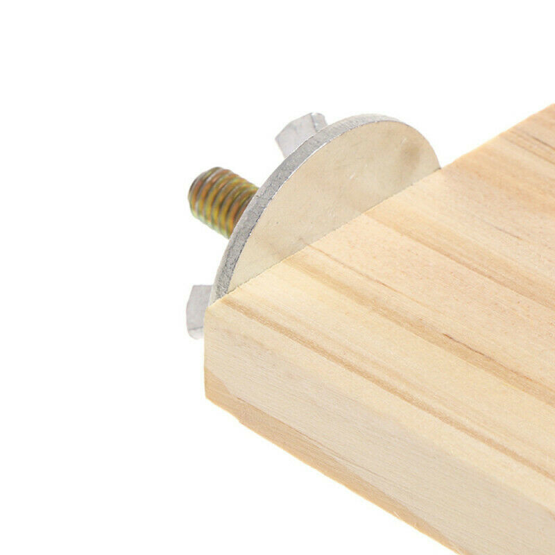 Pet Parrot Bird Parakeet Cage Wood Wooden Perches Stand Platform Toys