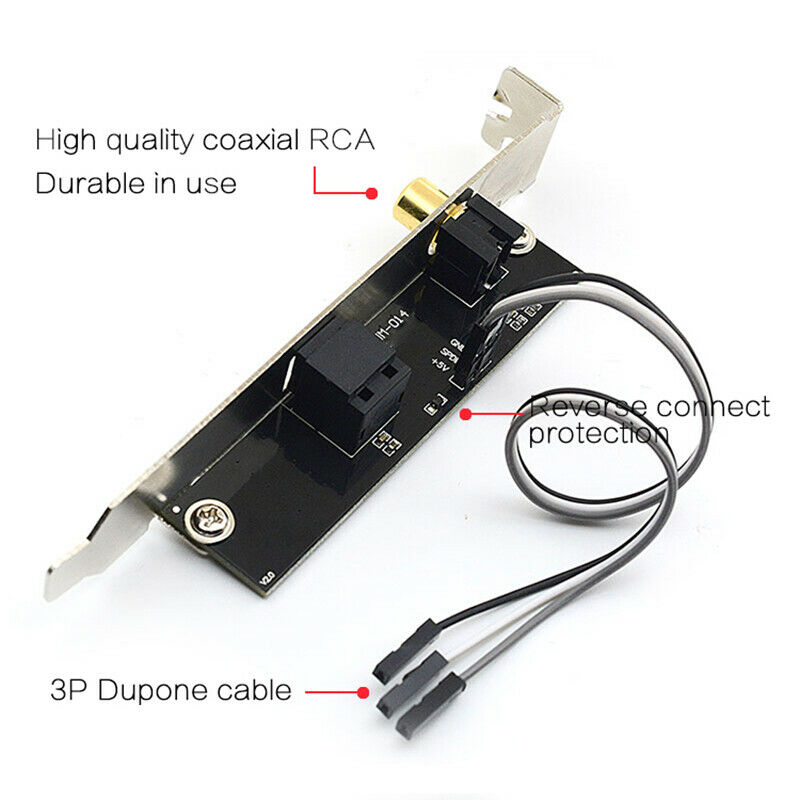 24BIT192KHz SPDIF Daughter Card Optical Fiber Coaxial Digital Sound Card Ba V9D6