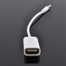 White 3.5mm Male AUX Audio Plug Jack to USB 2.0 Female Converter Adapter Cable