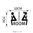 Thinking Room Toilet Paste Wc Door Sign Removable Toilet Wall Stickers