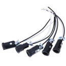 5Pcs Candle Base E12 Lamp US Holder Light Sockets Keyless With 20CM Wire Lead.ES