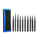 10 X Esd Precision Anti-Static Tweezers Set Maintenance Stainless Steel Too