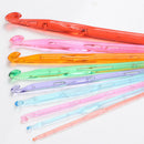 Portable Ergonomic Needles Extra Long Soft Grip Handles Crochet Hooks Set
