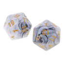 10X D20 Polyhedral Game Dice for RPG Dungeons and Dragons Party Games White