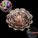 Incense Burner Holder Censer Plate For Candle Aromatherapy Lotus Purple