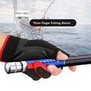 1 Pair Warm Fishing Gloves 3 Cut Fingers Cycling Hunting Glove Mitten Black.