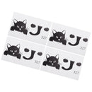 Pack 4 DIY Black Funny Cat Wall Switch Stickers Wall Decals Home Room Decor