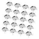 100pcs Blank Earring Pins Stainless Steel Flat Blank Post Ear Studs Findings