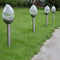2pcs Steel Solar LED Crackle Lamp Spike Peach Shape Outdoor Landscape Light A