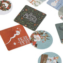 46PCS Snowman Christmas Decor Box Sealing Stickers Diy Xmas Gift Bag Sealing M&O