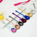 304 Stainless Steel Guitar Shape Coffee Stirring Spoons, Ice Bar Music Crea O5L6