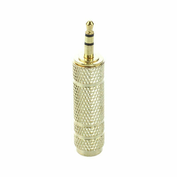 5PCS 6.5mm 1/4" Female F to 3.5mm 1/8 Male Plug Earphone Audio Adapter Conn Z6N6