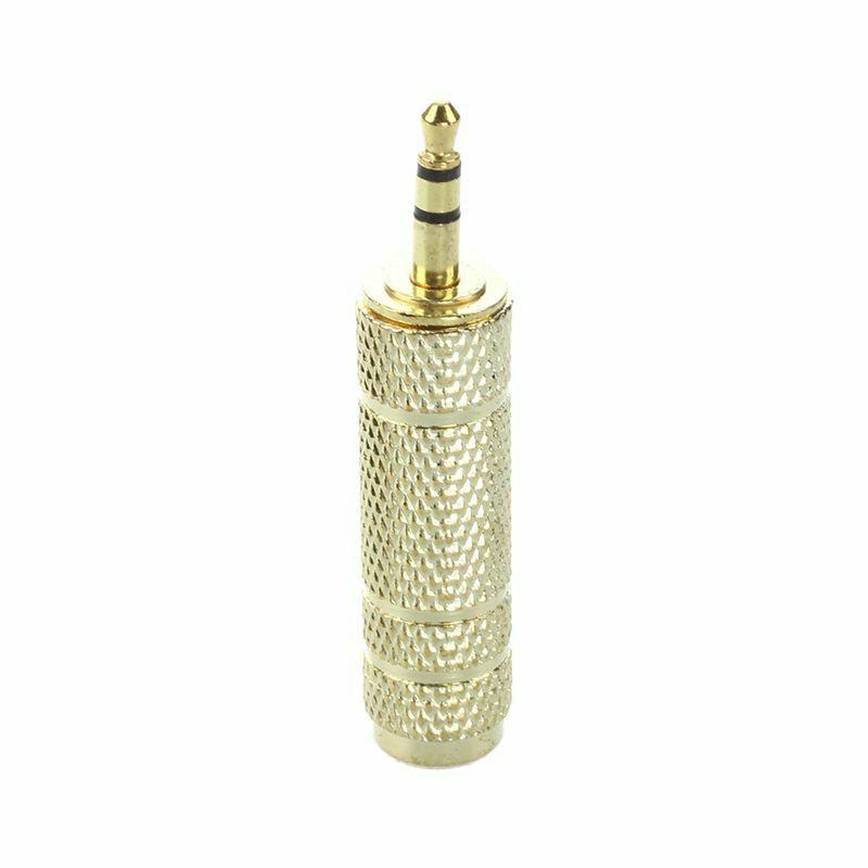 5PCS 6.5mm 1/4" Female F to 3.5mm 1/8 Male Plug Earphone Audio Adapter Conn Z6N6