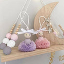 Home Wall Hanging Wooden Ornaments Nordic Beads Board Hanging Storage Shelf F7S2