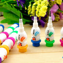 1Pcs Christmas Cute Snowman Writing Pencil Stackable Kid Set Gift Colorful M8Z0