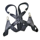 Womens Mens Clip-on Suspenders Elastic X-Back Adjustable Braces Wide Straps