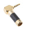 2 Pack Premium 2.5mm L-shaped Right Angle 4 Pole Male Plug Conductor Connector,