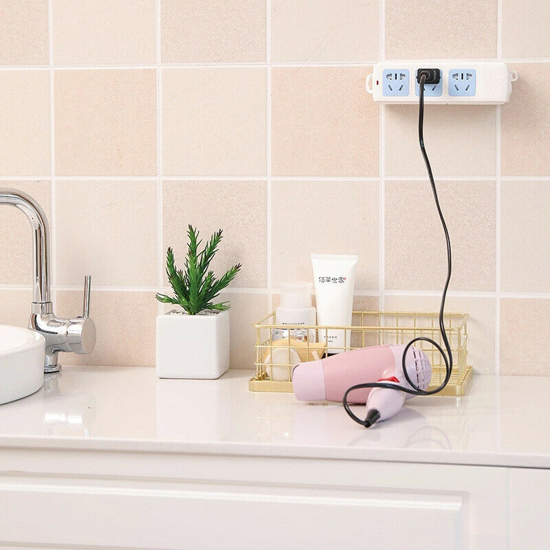 Self-Adhesive Power Strip Holder Fixator-Wall-Mounted Socket Cable OZ