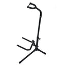 Fasdga Black Collapsible Iron Tripod Guitar Stand with Protective Velveteen