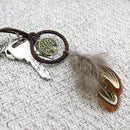 Handcrafted Dream Catcher Feather Tree Keychain Bag Pendant Accessories