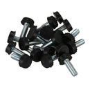 20pcs Screw On Type Furniture Glide Leveling Foot Adjuster 6x15x15mm D3Y2