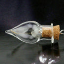10 pcs Mini Empty Teardrop-shaped Vials Glass Bottles Vial Pendant Charm Te W2B4