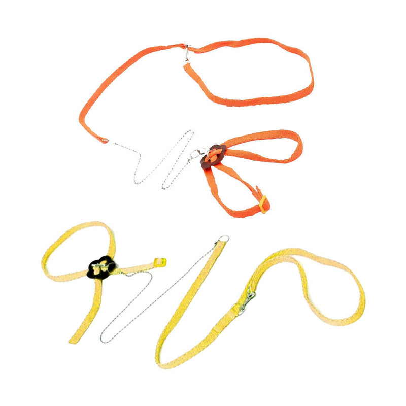 2pcs Adjustable Reptile Lizard Harness Leash Rope Light Soft Anti-bite