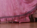 Door Window Floral Leaf Voile Cortina Jacquard Drape Curtain Valance Purple