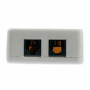 Plastic Household Phone Ring Sound Amplifier RJ11 6P2C Ringer Gray