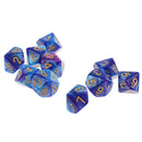 10pcs 10 Sided Dice D10 Polyhedral Dice for    DND MTG RPG High quality Blue
