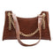 Alligator Pattern Handbags Women Pure Leather Top-handle Bags (Light Brown) A
