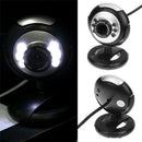 Web Camera LED Night Vision USB Webcam with Microphone for Windows 8 7
