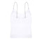 Summer Fitness Slip Sport Camisole Solid Women Vest With Chest Pad (White) A#S