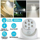 7 LED Light Wireless Motion Activated Detector Auto E7Z4 Battery Powered J7T1