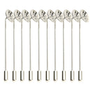 10pcs Round Blank Setting Disc Stick Hat Pin Lapel Pin Base for DIY Jewelry