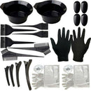 22PCS Hair Dye Coloring Kit Hair Tinting Bowl Brush Ear Cover Gloves DIY Sa Kw