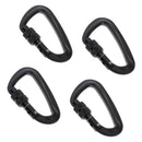 4Pcs Screw Lock Carabiner Durable Durable Hooks Clip for Camping Traveling