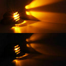 1 Pair DC 12V Universal Motorcycle Amber Turn Signals  Lights Indicator Black
