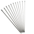 22pcs/11Pairs Stainless Steel Knitting Needles Set 11 Size 2-8mm Single Pointed
