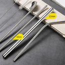 Reusable Stainless Steel Coffee Tea Straw Set with Cleaning Brush Spoon