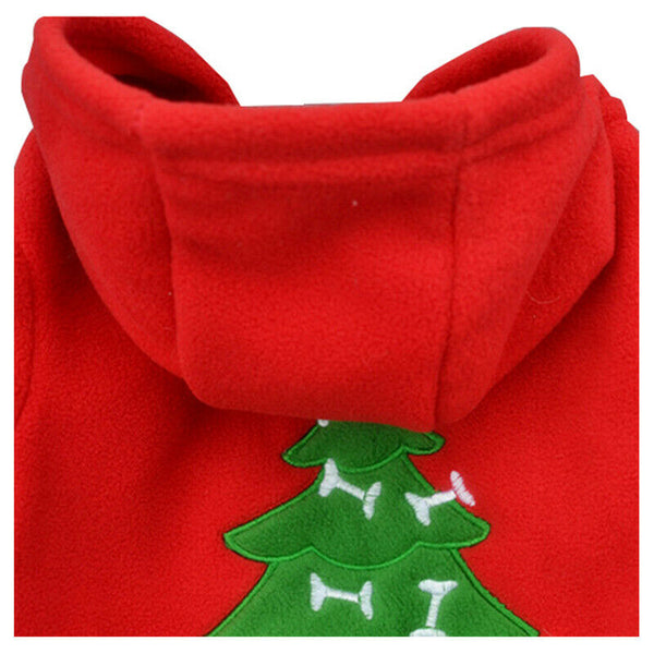 Pet Dog Clothes Puppy Coat Red Colors Breathable Fleece Christmas Dog Coat