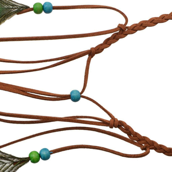 Peacock Boho Headband Feather Headpiece Peacock Costume Ethnic Wedding Women